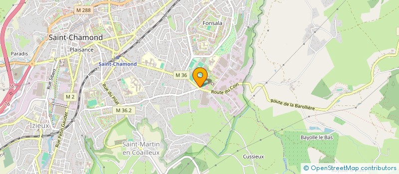 localisation de l'entreprise ANG  SAINT-CHAMOND