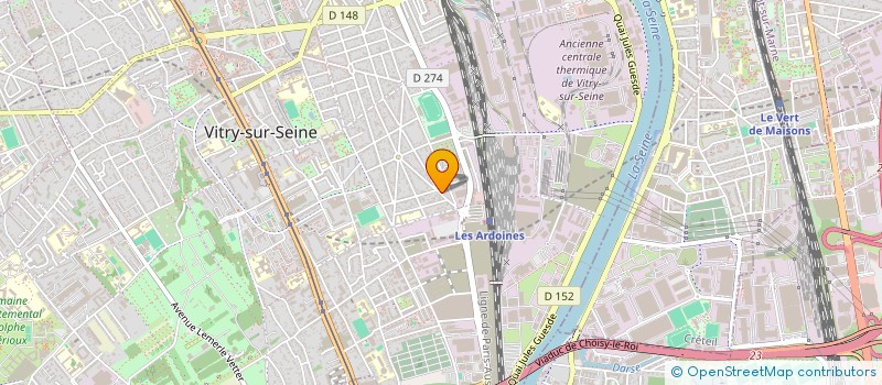 localisation de l'entreprise ANGE à VITRY-SUR-SEINE