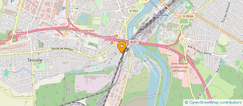 localisation de l'entreprise ANGE BEAUREGARD  THIONVILLE