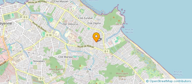 localisation de l'entreprise ANGE-IMMO  CAYENNE