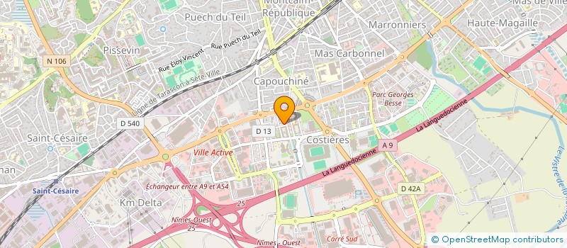 localisation de l'entreprise ANGEIONIMES-GC  NIMES