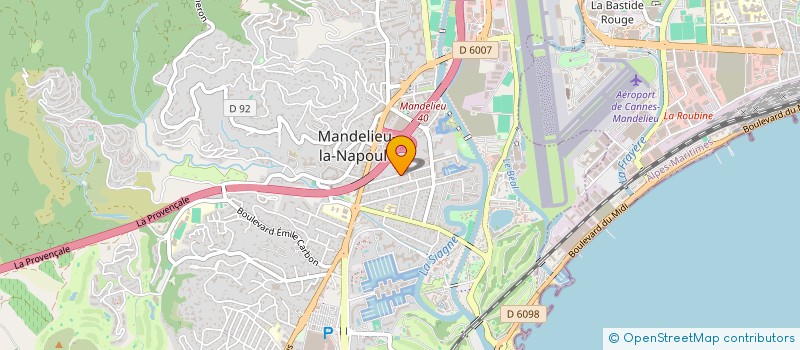 localisation de l'entreprise ANGEL à MANDELIEU LA NAPOULE
