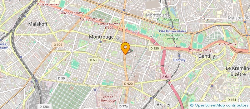 localisation de l'entreprise ANGEL'S ROAD COMPAGNY  MONTROUGE