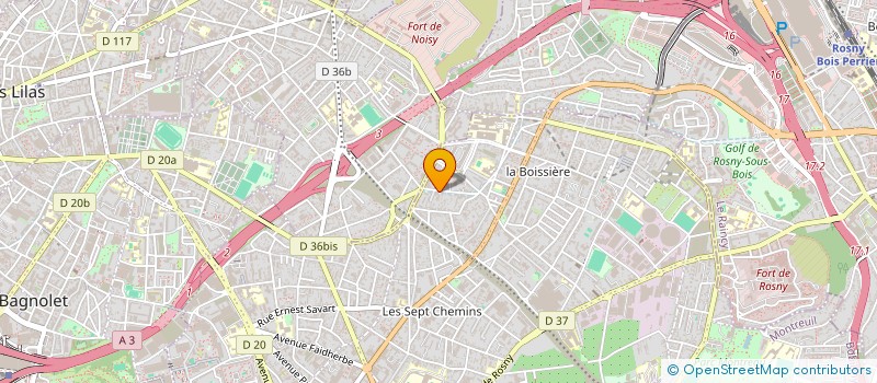 localisation de l'entreprise ANGELA BUREAUTIQUE COMMUNICATION à MONTREUIL