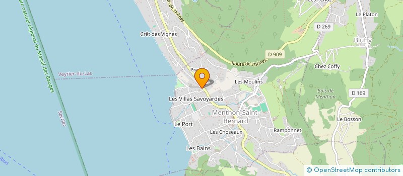 localisation de l'entreprise ANGELA ONE FORMULA  MENTHON-SAINT-BERNARD