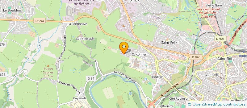 localisation de l'entreprise ANGELE à RODEZ