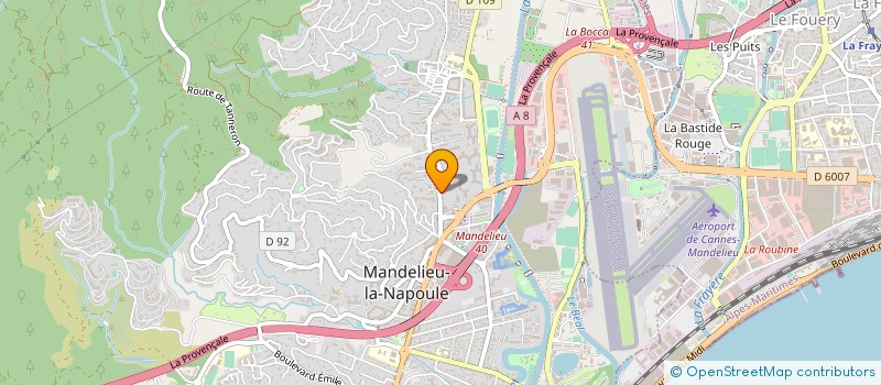 localisation de l'entreprise ANGELINA à MANDELIEU-LA-NAPOULE