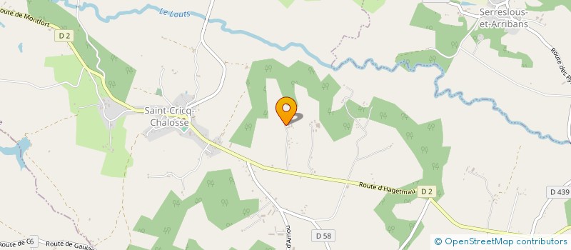 localisation de l'entreprise ANGELO CARRELAGE  SAINT-CRICQ-CHALOSSE