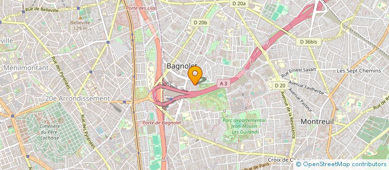 localisation de l'entreprise ANGELOS CHAUSSURES à BAGNOLET