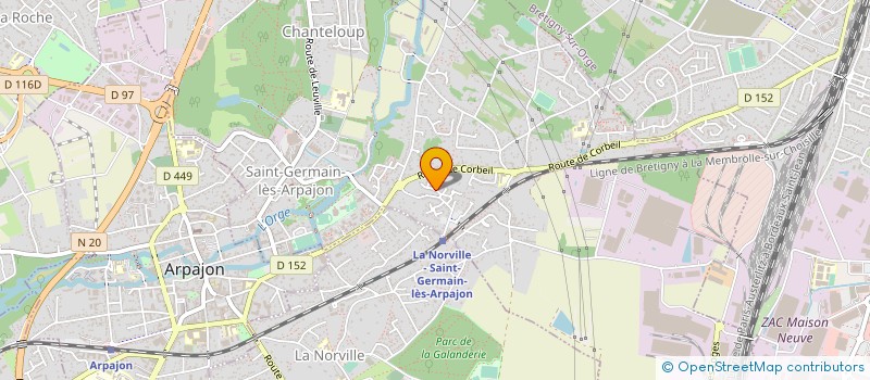 localisation de l'entreprise ANGELS CHARPENTES à SAINT-GERMAIN-LES-ARPAJON