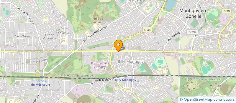 localisation de l'entreprise ANGELUS à BILLY-MONTIGNY