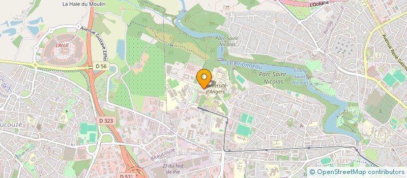 localisation de l'entreprise ANGEO à ANGERS