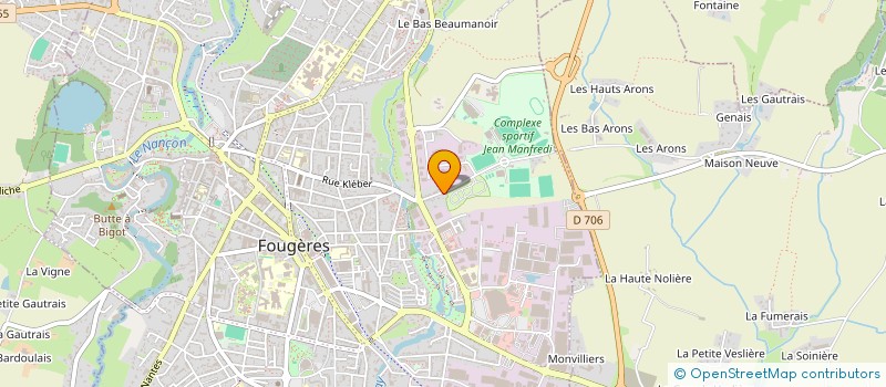 localisation de l'entreprise ANGER MACONNERIE  FOUGERES