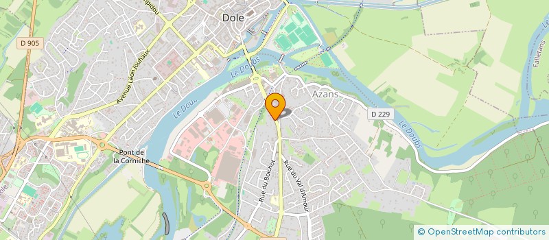 localisation de l'entreprise ANGERONA à DOLE