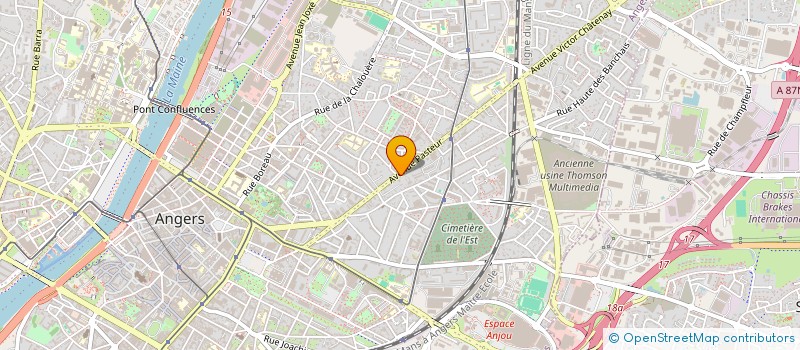 localisation de l'entreprise ANGERS A2V à ANGERS