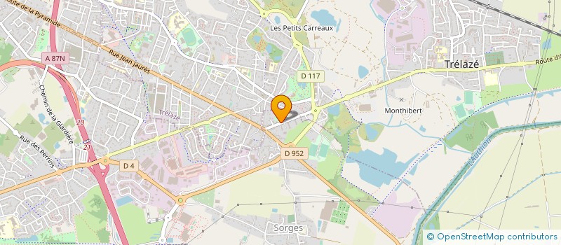localisation de l'entreprise ANGERS CENTRE AUTO à LES PONTS-DE-CE