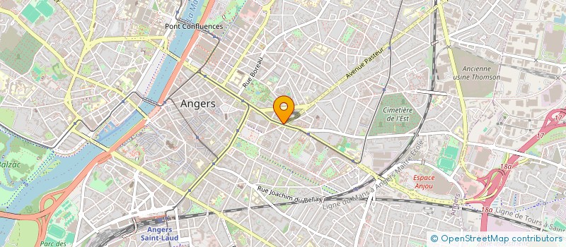 localisation de l'entreprise ANGERS DESIGN FENETRES à BEAUCOUZE