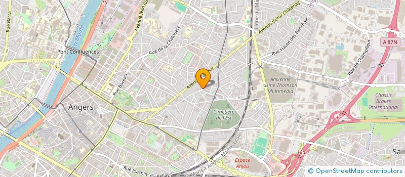localisation de l'entreprise ANGERS ELECTRICITE DOMOTIQUE à ANGERS