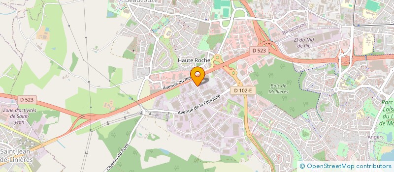 localisation de l'entreprise ANGERS FLASH CARROSSERIE à BEAUCOUZE