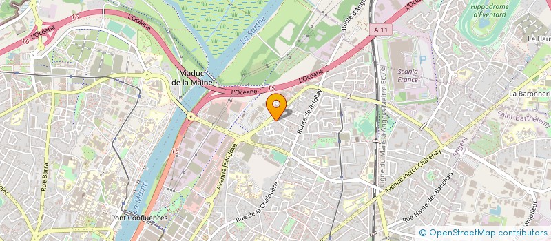 localisation de l'entreprise ANGERS LUMINAIRES ET AMEUBLEMENT à ANGERS