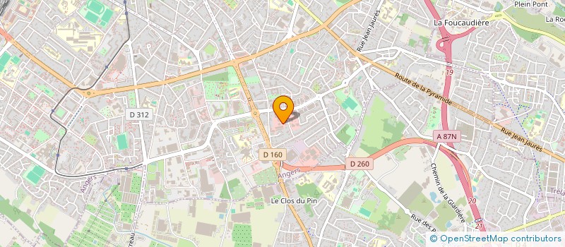 localisation de l'entreprise ANGERS MECENAT à ANGERS