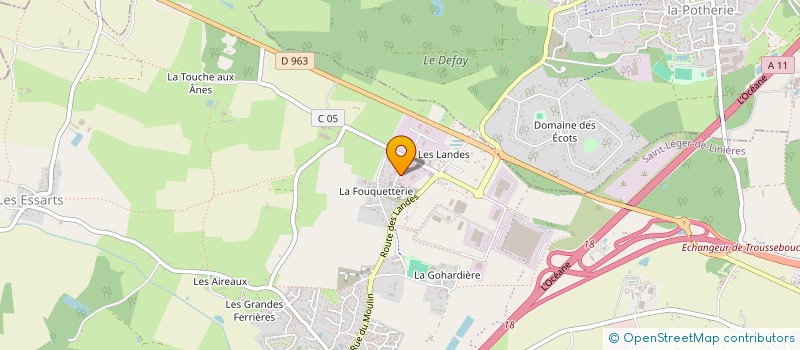 localisation de l'entreprise ANGERS OUEST à SAINT-LEGER-DE-LINIERES