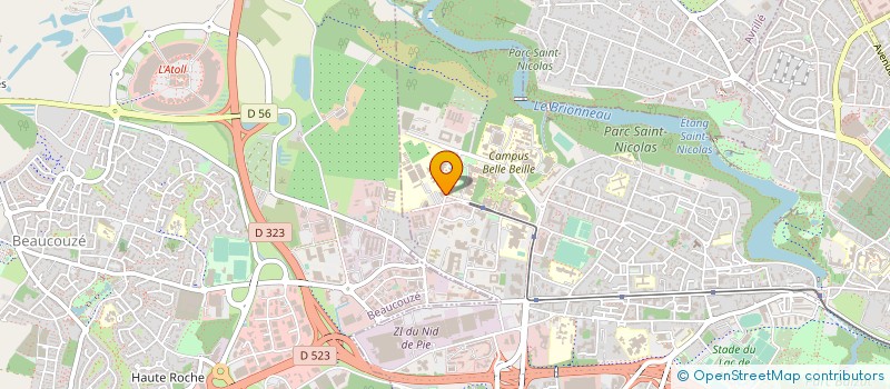 localisation de l'entreprise ANGERS TECHNOPOLE à ANGERS