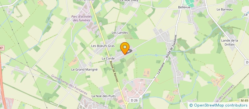 localisation de l'entreprise ANGEVINES  GRANDCHAMP-DES-FONTAINES