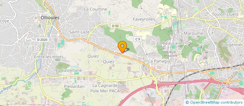 localisation de l'entreprise ANGIARA  OLLIOULES