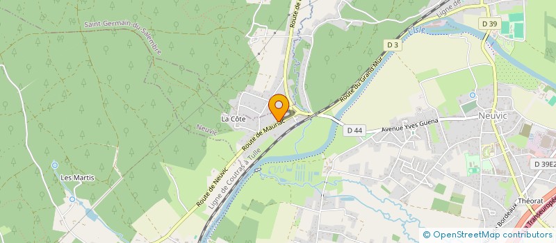 localisation de l'entreprise ANGIBAUD  NEUVIC