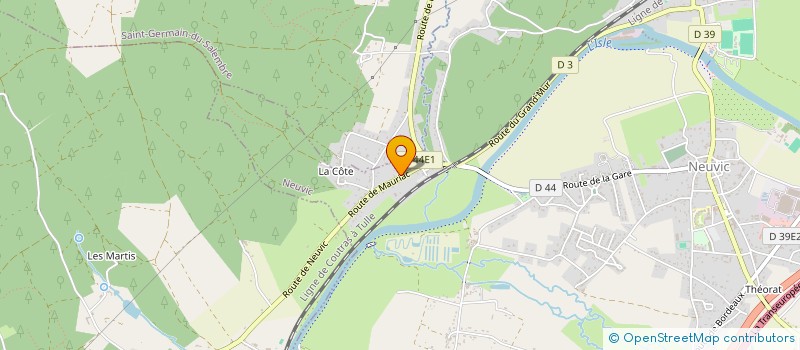 localisation de l'entreprise ANGIBAUD  NEUVIC