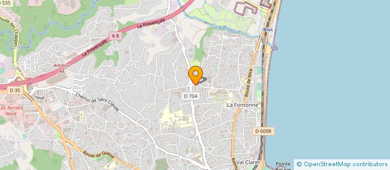 localisation de l'entreprise ANGIE à ANTIBES