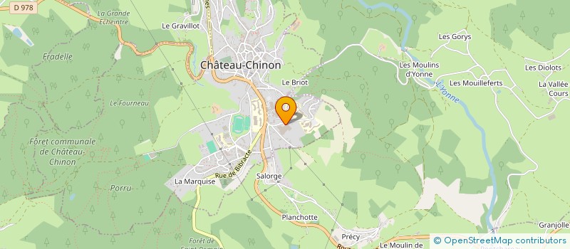 localisation de l'entreprise ANGIE'S BURGER à CHATEAU-CHINON (VILLE)