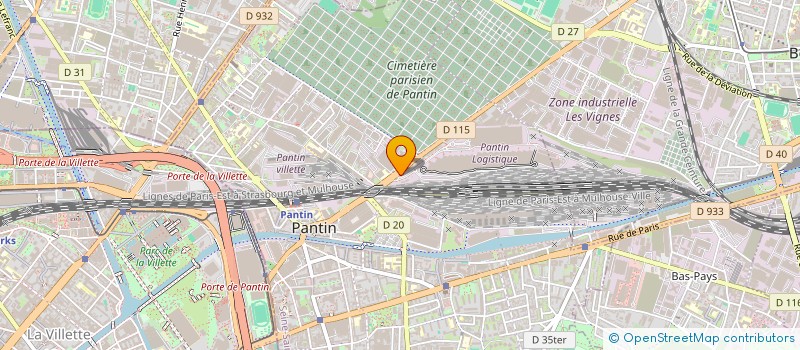 localisation de l'entreprise ANGLE DU CITRAIL à PANTIN