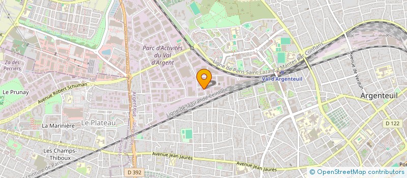 localisation de l'entreprise ANGLE TECHNIQUE BTP à ARGENTEUIL