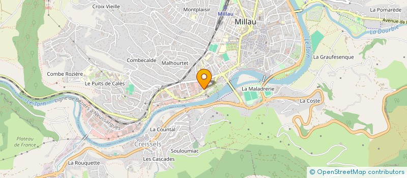 localisation de l'entreprise ANGLES à MILLAU