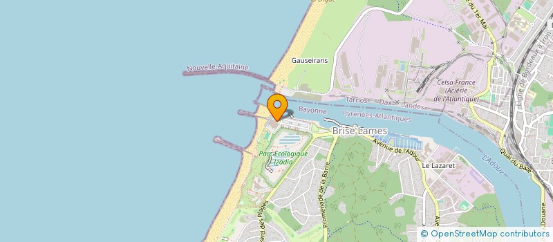 localisation de l'entreprise ANGLET HORMADI CLUB à ANGLET