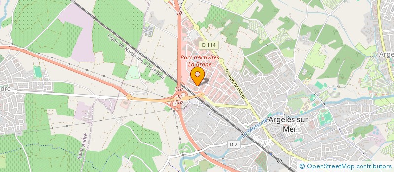 localisation de l'entreprise ANGO à ARGELES-SUR-MER