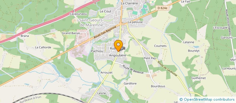 localisation de l'entreprise ANGOU à SAINT-GEOURS-DE-MAREMNE