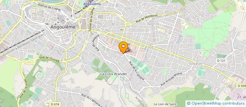 localisation de l'entreprise ANGOUL'AIME JOUER à ANGOULEME