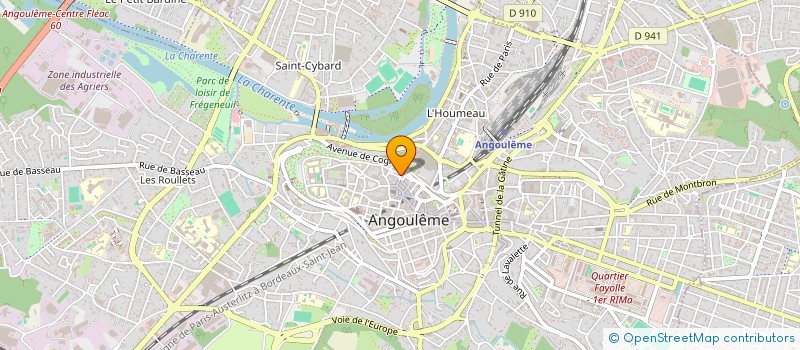localisation de l'entreprise ANGOULEME COIFFURE à ANGOULEME