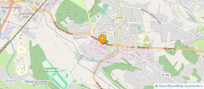 localisation de l'entreprise ANGOULEME VELO-CLUB à ANGOULEME