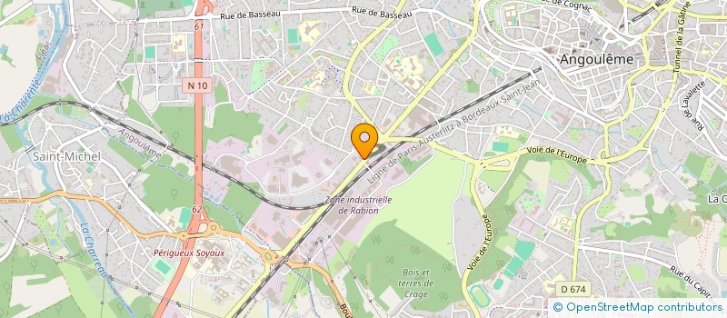 localisation de l'entreprise ANGOUMOISINE à ANGOULEME