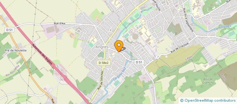 localisation de l'entreprise ANGRES ATOUT DANSES  ANGRES