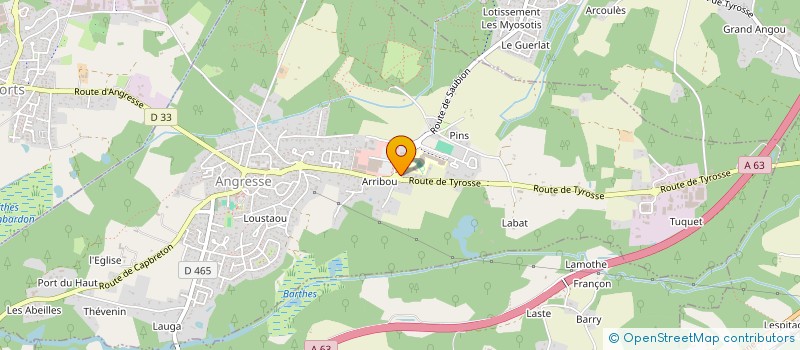 localisation de l'entreprise ANGRESSE  ANGRESSE