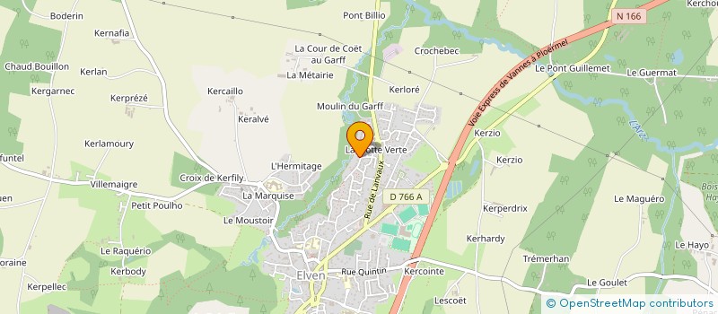 localisation de l'entreprise ANGUY PLOMBERIE CHAUFFAGE à ELVEN