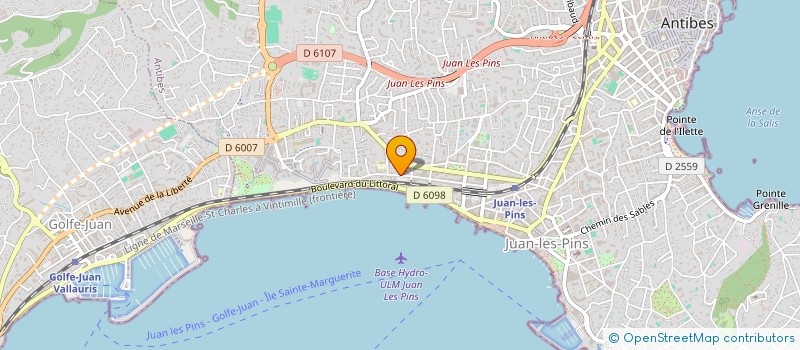 localisation de l'entreprise ANGY à ANTIBES