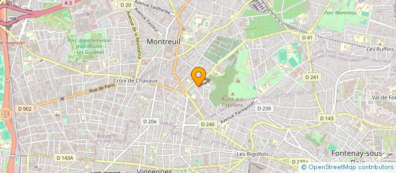 localisation de l'entreprise ANGY COMMUNICATION à MONTREUIL