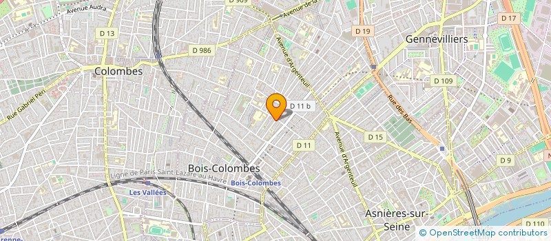 localisation de l'entreprise ANICET à BOIS-COLOMBES