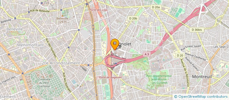 localisation de l'entreprise ANIJFSL à BAGNOLET